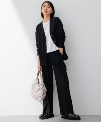 23区 新品未使用【洗える】スビンギザ クロップド Tシャツブラック 38号 23区 L(ニジュウサンク エル)の【洗える】スビンギザ クロップド