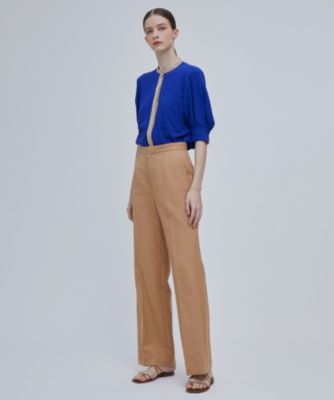 美品　現行モデル　完売品　ベイジ SIBYLLE配色カラーパフスリーブブラウス BEIGE，(ベイジ)のSIBYLLE / 配色カラーパフスリーブブラウス