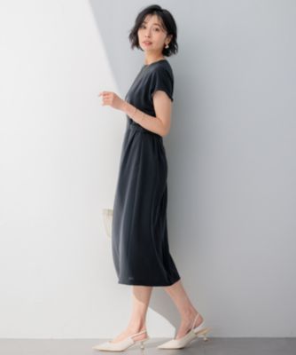 新品☆23区☆キューティクルストレッチツイルワンピース 23区 L(ニジュウサンク エル)の【撥水加工/洗える