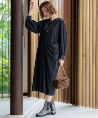 大きいサイズ50♡ 23区 TWマットクロスワンピース 24AW 23区(ニジュウサンク)の【洗える】TWマットクロス ワンピース通販