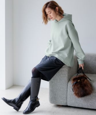 【洗える】コンフォートダンボールジャージー パーカー 23区(ニジュウサンク)の【洗える】コンフォートダンボール