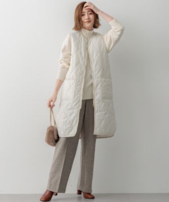 23区 ニジュウサンク ワイド ガウチョ パンツ シルクネップヘリンボーン 23区(ニジュウサンク)のシルクネップヘリンボーン ガウチョ