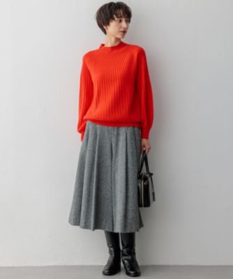 23区 ニジュウサンク ワイド ガウチョ パンツ シルクネップヘリンボーン 23区 S(ニジュウサンク エス)のシルクネップヘリンボーン