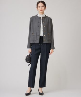 SALE☆試着のみ　自由区　ブライトリングツイードジャケット　完売カラー 自由区(ジユウク)の【SHIHOさん着用】ブライトリングツイード