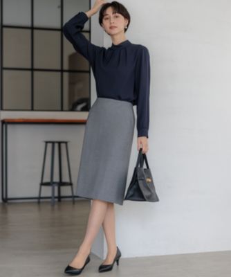 426* 新品 新作 23区 アムンゼン ボウタイ 2WAY ブラウス 38 23区 S(ニジュウサンク エス)の【吸水速乾/UVケア/防シワ性】バック