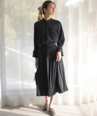 新品　クミキョク　組曲　定価¥1万8040円　ロングスカート　黒　サイズ17 組曲 S(クミキョク エス)の【KUMIKYOKU NAVY】コンフォータブル