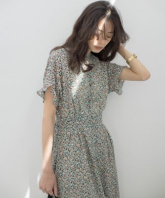 組曲 L(クミキョク エル)のミニフラワープリント ワンピース通販