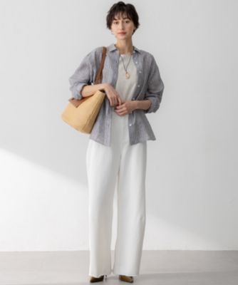 一度着用◇23区◇ 【杏さん着用】LIBECO ベーシック シャツ◇サイズ38 杏さん着用】LIBECO ベーシック シャツ / 23区 | ファッション