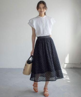 ★新品未使用★組曲　【前後着用可】ドライタッチダブルフレア ブラウス 組曲｜【前後着用可】ドライタッチダブルフレア ブラウス