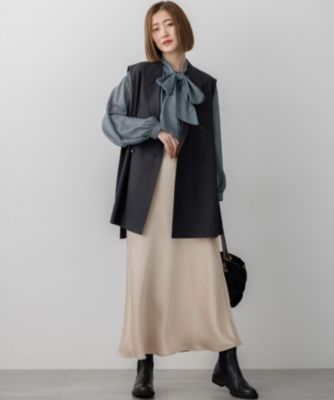 23区(ニジュウサンク)の【洗える】TWマットクロス テーラード ジレ通販