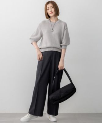 24AW 23区【洗える】ルレックスバルキーラメニット クルーネック 五分袖 M 洗える】ルレックスバルキー ラメニット / 23区 | ファッション