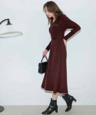 ANY SIS(エニィスィス)のバイカラーデザインニット ワンピース通販