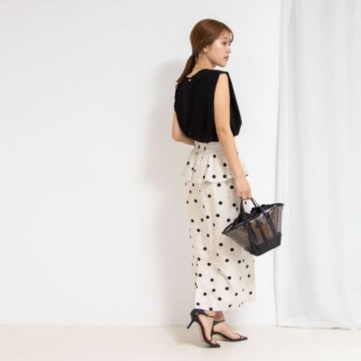 NOLLEY'S(ノーリーズ)のドットプリントタイトミディスカート通販