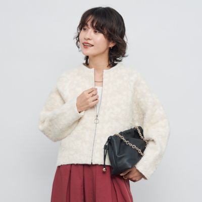 アイ　ノーブル　おしゃれ　上品　38号 セール】 TaPeダブルクロス ノーカラーコート （その他アウター