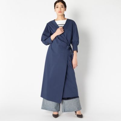 Heliopole エリオポール の More Sale タイプライターストレッチ カシュクールラッフワンピース通販 集英社happy Plus Store