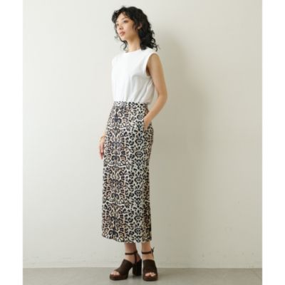Whim Gazette(ウィム ガゼット)のレオパードベロアスカート通販