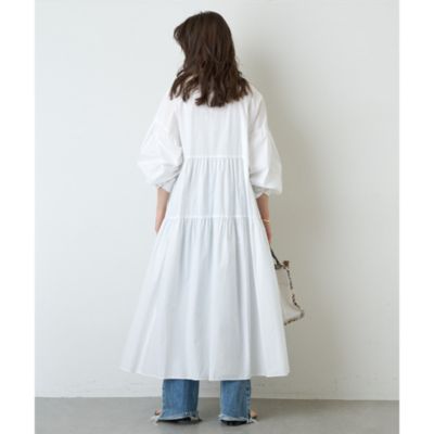 【美品】2023AW ウィムガゼット 切替えギャザー ワンピース ボリューム袖 切替えギャザーワンピース | Whim Gazette(ウィム ガゼット