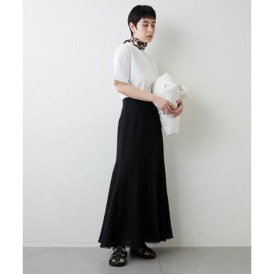 Whim Gazette(ウィム ガゼット)のハーフリネンフレアスカート