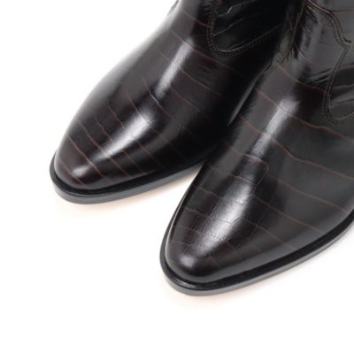 Whim Gazette(ウィム ガゼット)の【BRENTA】型押ロングブーツ