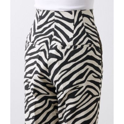 Whim Gazette(ウィム ガゼット)のゼブラプリントハイウエストパンツ