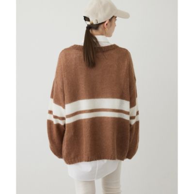 Whim Gazette - 2024美品◯ウィムガゼット【THE PAUSE】ラインモヘヤニットプルオーバー 2024美品◯ウィムガゼット【THE PAUSE】ラインモヘヤニットプル