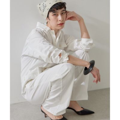 【Z 断捨離中】ウィムガゼット　2025ss ツイルジャンプスーツ 白 Whim Gazette(ウィム ガゼット)のツイルジャンプスーツ通販 | 集英社