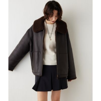 Whim Gazette(ウィム ガゼット)の【GEMINI】ムートンブルゾンコート