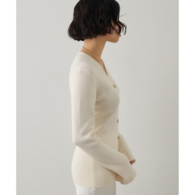 【定番】ウィムガゼット★リブニットカーディガン ブラック whim Gazette ブラック カーディガン タンクトップFサイズ ラメリブ