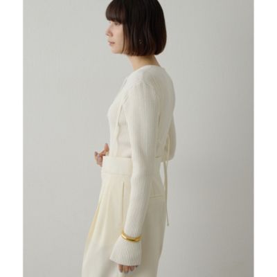 (ウィム ガゼット) RAW SILKレースアッププルオーバー Whim Gazette(ウィム ガゼット)のRAW SILKレースアッププルオーバー
