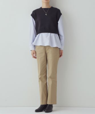 human woman(ヒューマン ウーマン)の◇布帛コンビニットプルオーバー