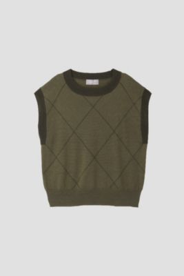MARGARET HOWELL WOOL LINEN ARGYLE