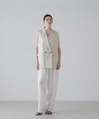 【新品未使用／完売品】ADORE デラヴェライク麻ジレ ベージュ 38 ADORE(アドーア)の◇デラヴェライク麻ジレ通販 | mirabella（ミラベラ