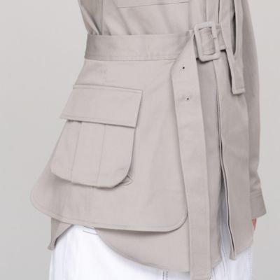 【値下げ】G．V．G．V VEST LAYERED COTTON TWILL SHIRT ベストレイヤードシャツ GV1911006 ブラウン サイズ：38 (EC) G．V．G．V(ジーヴィージーヴィー) VEST LAYERED COTTON TWILL