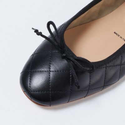 美品　ファビオルスコーニ　キルティング　パンプス　バレエシューズ　38 FABIO RUSCONI(ファビオ ルスコーニ)のキルティングバレエ