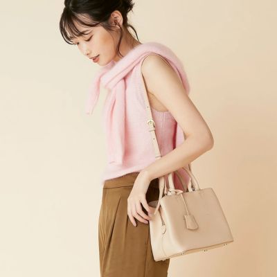 TOPKAPI(トプカピ)のフロントステッチ レザーミニショルダー