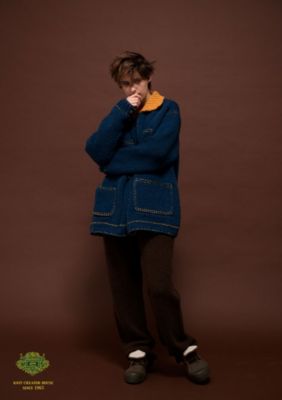 gim context Hand－Knitted Coverall Jacket