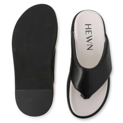 【割引通販】HEWNのフラット厚底サンダル 靴
