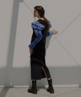 MIELI INVARIANT(ミエリ インヴァリアント)のStripe Frill Sweat Dress ...