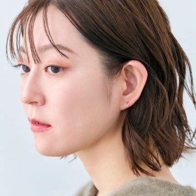 Phoebe K10 リーフダイヤモンドピアス Phoebe(フィービィー)の【K10】リーフダイヤモンドピアス通販
