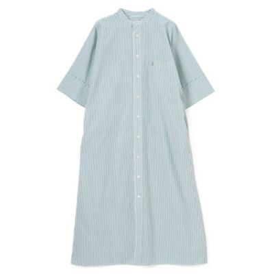 TICCA ティッカ★ノーカラー ハーフボタン プルオーバー シャツワンピース TICCA (ティッカ) ノーカラーワンピース