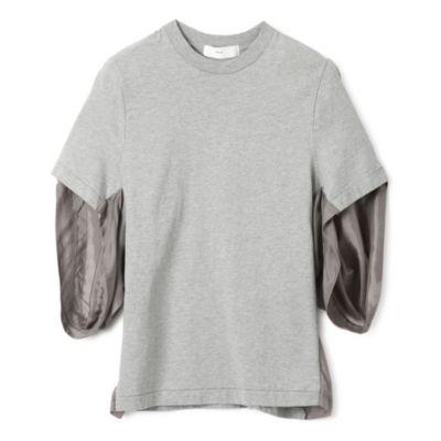 TOGA PULLA Cotton jersey 長袖Tシャツ 白　サイズ38 TOGA PULLA（トーガ プルラ）の「TOGA PULLA Cotton jersey zip