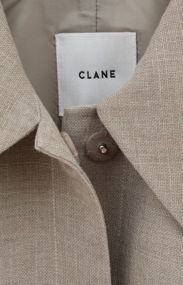 CLANE ノーカラーショートジャケット ベージュ ジャケット ノーカラー 七分袖 ベージュ レディース(M ベージュ