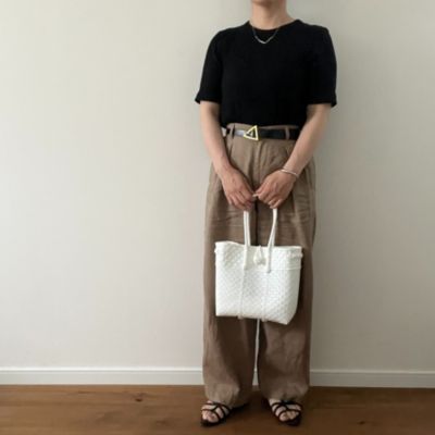 タックパンツ　ハピプラ　ハッピープラス　12closet 12closet(トゥエルブクローゼット)の【コラボ】【洗える