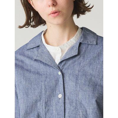 MidiUmi ミディウミ　シャツジャケット　シャンブレー　コットン　ショート丈 MARcourt｜MidiUmi シャンブレーシャツジャケット | Rakuten