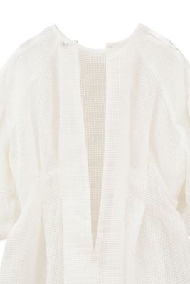 SHEER PLAID VOLUME SLEEVE TOPS（シャツ/ブラウス）｜CLANE