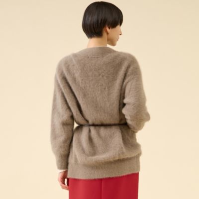 マルティニーク　ラクーン　フォックス　ファー　カーディガン　ネイビー　FOX martinique(マルティニーク)の《定番》FOXファーカーディガン通販