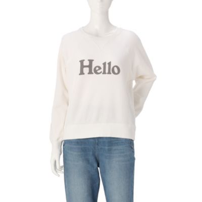 madisonblue HELLO SWEAT S/S URAKE ホワイト HELLO SWEAT L/S URAKE DYED | CUT&SEWN | MADISONBLUE