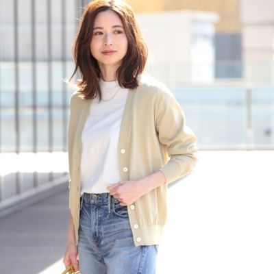 Demi Luxe Beams デミルクス ビームス のsloane 別注 18ゲージコットン天竺 Vネックカーディガン通販 集英社happy Plus Store