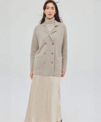 美品✨　ドゥロワー　3G編み込み フリンジ ニット ジャケット　コットン混　近年 23区 L(ニジュウサンク エル)の【見上愛さん着用/洗える