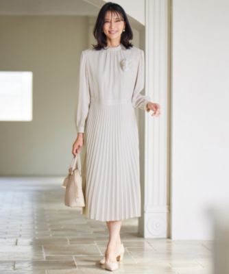 新品未使用タグ付け⭐︎洗える 23区 クリスタルアムンゼン ウエスト切替ワンピース 洗える】クリスタルアムンゼン ウエスト切り替え ワンピース